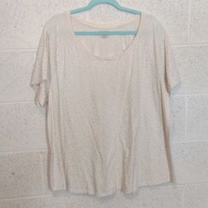 Lane Bryant Foil Rose Gold Star Pattern Shirt , Women's Plus Size Shirt - 26/28